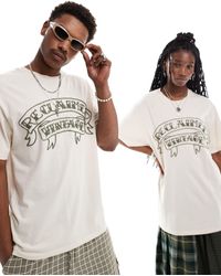 Reclaimed (vintage) - Festival - t-shirt unisex écru con logo ricamato stile rodeo - Lyst