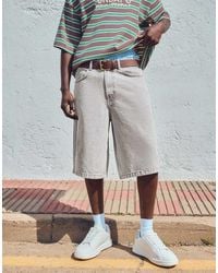 Bershka - Baggy Denim Bermuda Shorts - Lyst