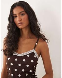 ASOS - Cami Top With Lace Hem - Lyst