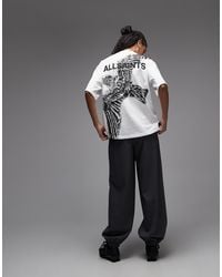 AllSaints - Swoop Amelie Back Graphic T-shirt - Lyst