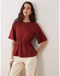 ASOS - Oversized Short Sleeve With Cinched Waist Top - Lyst