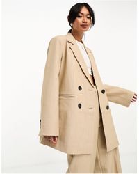 Y.A.S - Tailored Double Breasted Blazer Co-ord - Lyst