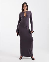 ASOS - Asymmetrical Angel Sleeve Maxi Dress - Lyst