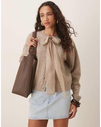 Glamorous - Jersey Con Lazada Al Cuello De Punto De - Lyst