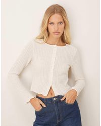 ASOS - Textured Button Through Long Sleeve Top - Lyst