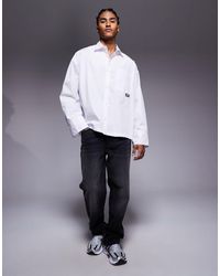 ASOS - – kastiges oversize-hemd aus popeline - Lyst