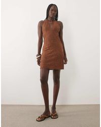 Mango - Teen Embellished Halterneck Mini Dress - Lyst
