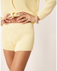ASOS - Mid Rise Rib Knitted Micro Short Co-ord - Lyst