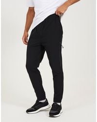 Brave Soul - Zip Detail Cuffed Trousers With Elasticated Waist - Lyst