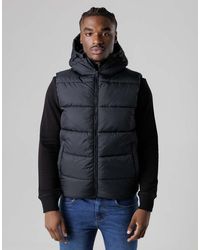 French Connection - Padded Hooded Gilet - Lyst
