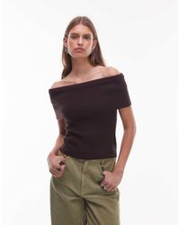 Nia - Annemarie Off The Shoulder Knit Sweater - Lyst