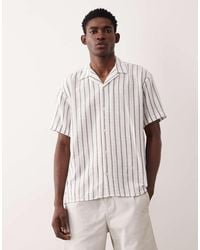 Jack & Jones - Textured Stripe Shirt With Short Sleeves - Lyst