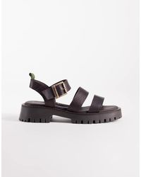 Barbour - Gabby Leather Chunky Strap Sandals - Lyst