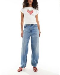 Calvin Klein - Jeans Met Wijde Ronde Pijpen En Wassing - Lyst
