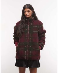 HUNTER - Elements Tartan Borg Fleece Jacket - Lyst