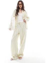 ASOS - Oversized Cotton Poplin Barrel Leg jogger With Contrast Stripe Panel - Lyst