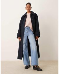 ASOS - Brushed Formal Top Collar Longline Coat - Lyst