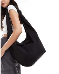 ASOS - Borsa Shopping Grande Morbida Nera A Tracolla - Lyst