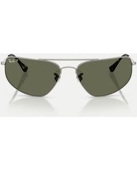 Ray-Ban - Rb3780 Rectangle Polarised Sunglasses With Lens - Lyst