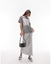 TOPSHOP - Graphic 1982 Blurred Oversized Tee - Lyst