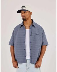 CERNUCCI - Short Sleeve Boxy Check Shirt - Lyst