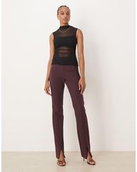 ASOS - Tall Tailored Skinny Trousers With Zip Front Detail - Lyst