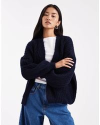 ASOS - Longline Fluffy Edge To Edge Cardigan - Lyst