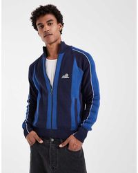 Pompeii UK - Pompeii Striped Knitted Zip Up Tracksuit Jacket - Lyst