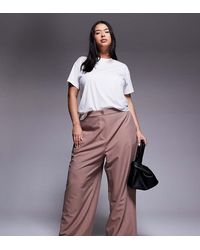 ASOS - Curve Tailored Relaxed Straight Leg Trousers - Lyst