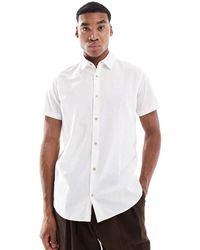 JJ Rebel - Camicia A Maniche Corte Bianca - Lyst