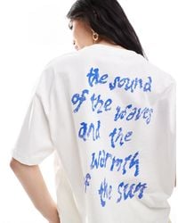 Bershka - T-shirt oversize à imprimé étoiles - Lyst