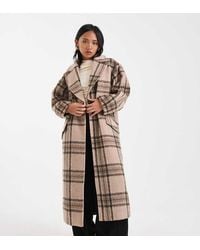ASOS - Asos Design Petite Brushed Formal Chuck On Coat - Lyst