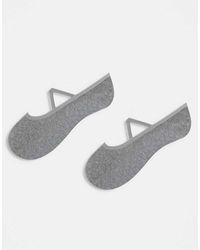 4505 - Pilates 2 Pack Non Slip Grip Socks With Elastic Straps - Lyst