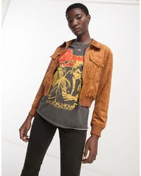 Blank NYC - Faux Suede Bomber Jacket - Lyst