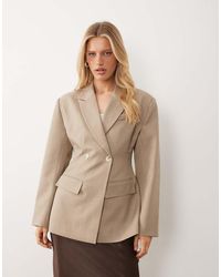 Gina Tricot - Shaped Blazer With Padded Shoulders - Lyst