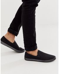 ASOS Scarpe di tela senza lacci nere - Nero