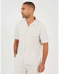 Brave Soul - Regular Fit Striped Revere Collar Shirt - Lyst