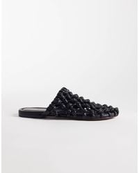 Bronx - Ann-aya Woven Flat Mules - Lyst