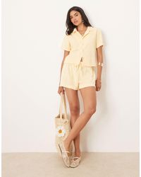ASOS - Short d'ensemble style caleçon en tissu éponge à fleurs texturées - Lyst