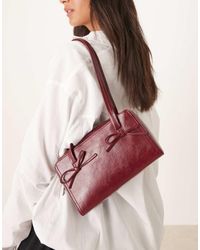 ASOS - Borsa Da Spalla Bordeaux Con Fiocchi - Lyst