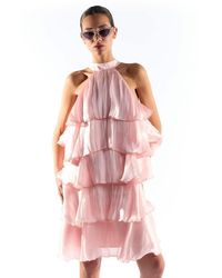 Collective The Label - Halterneck Ruffle Dress - Lyst