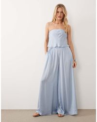Mango - Azur Flowy Wide Leg Pants - Lyst