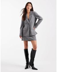Object - Blazer boyfriend habillé d'ensemble à fines rayures - Lyst