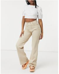 Stradivarius – Dad-Jeans im 90er-Stil - Natur