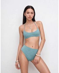 ASOS - Cassi Azores High Leg High Waist Bikini Bottoms - Lyst