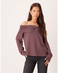 ASOS - – superweicher, schulterfreier pullover - Lyst