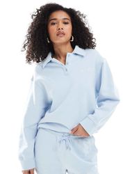 4th & Reckless - Sweatshirt Met Kraagje Met Knopen En Geborduurd Logo - Lyst
