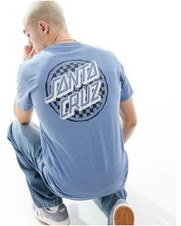 Santa Cruz - T-shirt avec imprimé graphique damier au dos - Lyst