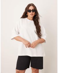 ARRANGE - Curve - t-shirt oversize à surpiqûres en tissu épais - Lyst