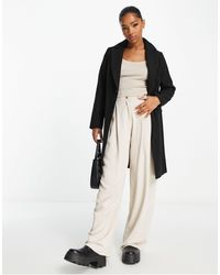 New Look - Formal Lined Button Front Coat - Lyst